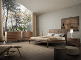 Modern Walnut Wood Double Bedroom Modigliani